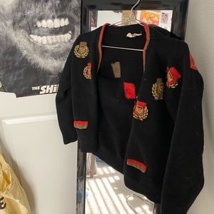 vintage army style cardigan